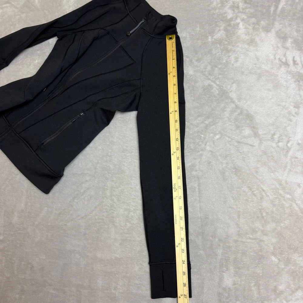 Ivivva by Lululemon Perfect your Practice Jacket Girls 14 Black Full Zip Slim EC